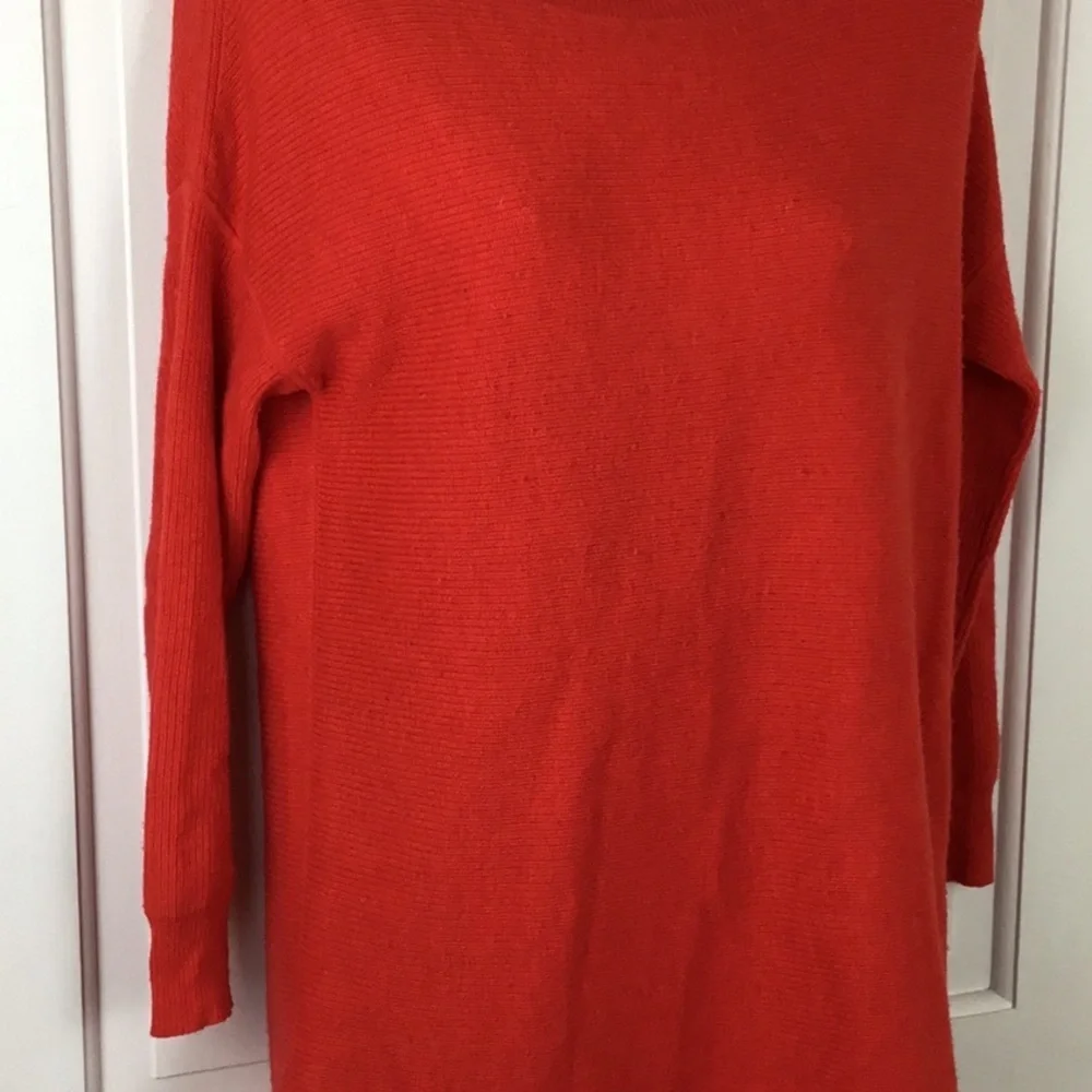J. Crew Red Oversized Sweater Boatneck